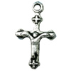 Pendant. Fashion Zinc Alloy jewelry findings. Cross 19x10mm. Sold by Bag
