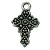 Pendant. Fashion Zinc Alloy jewelry findings. Cross 19x11mm. Sold by Bag