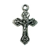 Pendant. Fashion Zinc Alloy jewelry findings. Cross23x12mm. Sold by Bag
