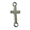 Connector. Fashion Zinc Alloy jewelry findings. Cross 19x9mm. Sold by Bag
