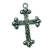 Pendant. Fashion Zinc Alloy jewelry findings. Cross 35x23mm. Sold by Bag
