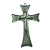 Pendant. Fashion Zinc Alloy jewelry findings. Cross 52x30mm. Sold by Bag
