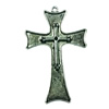 Pendant. Fashion Zinc Alloy jewelry findings. Cross 52x30mm. Sold by Bag