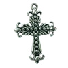 Pendant. Fashion Zinc Alloy jewelry findings. Cross 40x28mm. Sold by Bag
