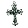 Pendant. Fashion Zinc Alloy jewelry findings. Cross 40x28mm. Sold by Bag