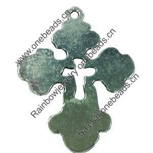 Pendant. Fashion Zinc Alloy jewelry findings. Cross 63x48mm. Sold by PC