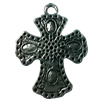 Pendant. Fashion Zinc Alloy jewelry findings. Cross 43x30mm. Sold by Bag
