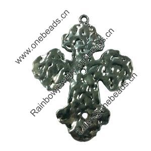 Pendant. Fashion Zinc Alloy jewelry findings. Cross 58x46mm. Sold by PC