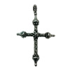 Pendant. Fashion Zinc Alloy jewelry findings. Cross 45x30mm. Sold by Bag
