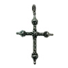 Pendant. Fashion Zinc Alloy jewelry findings. Cross 45x30mm. Sold by Bag