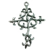 Pendant. Fashion Zinc Alloy jewelry findings. Cross 55x40mm. Sold by Bag
