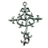 Pendant. Fashion Zinc Alloy jewelry findings. Cross 55x40mm. Sold by Bag