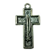 Pendant. Fashion Zinc Alloy jewelry findings. Cross 38x20mm. Sold by Bag

