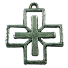 Pendant. Fashion Zinc Alloy jewelry findings. Cross 25x28mm. Sold by Bag
