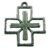 Pendant. Fashion Zinc Alloy jewelry findings. Cross 25x28mm. Sold by Bag