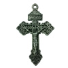 Pendant. Fashion Zinc Alloy jewelry findings. Cross 33x53mm. Sold by Bag
