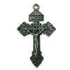 Pendant. Fashion Zinc Alloy jewelry findings. Cross 33x53mm. Sold by Bag