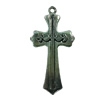 Pendant. Fashion Zinc Alloy jewelry findings. Cross 48x22mm. Sold by Bag
