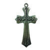 Pendant. Fashion Zinc Alloy jewelry findings. Cross 48x22mm. Sold by Bag