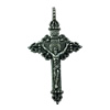 Pendant. Fashion Zinc Alloy jewelry findings. Cross 50x25mm. Sold by Bag
