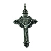 Pendant. Fashion Zinc Alloy jewelry findings. Cross 50x25mm. Sold by Bag