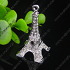 Zinc Alloy Pendant With Crystal Beads. A Grade. Fashion Jewelry Findings. Tower 51x24mm. Sold by PC
