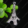 Zinc Alloy Pendant With Crystal Beads. A Grade. Fashion Jewelry Findings. Tower 51x24mm. Sold by PC