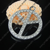 Zinc Alloy Pendant With Crystal Beads. A Grade. Fashion Jewelry Findings. Peace 31x28x2mm. Sold by PC
