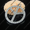 Zinc Alloy Pendant With Crystal Beads. A Grade. Fashion Jewelry Findings. Peace 31x28x2mm. Sold by PC