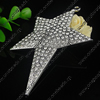 Zinc Alloy Pendant With Crystal Beads. A Grade. Fashion Jewelry Findings. Star 97mm. Sold by PC
