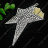 Zinc Alloy Pendant With Crystal Beads. A Grade. Fashion Jewelry Findings. Star 97mm. Sold by PC