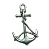 Pendant. Fashion Zinc Alloy jewelry findings. Anchor 18x33mm. Sold by Bag
