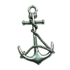 Pendant. Fashion Zinc Alloy jewelry findings. Anchor 18x33mm. Sold by Bag