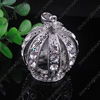 Zinc Alloy Pendant With Crystal Beads. A Grade. Fashion Jewelry Findings. Crown 46x40mm. Sold by PC
