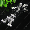 Zinc Alloy Pendant With Crystal Beads. A Grade. Fashion Jewelry Findings. Tower 92x34mm. Sold by PC
