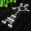 Zinc Alloy Pendant With Crystal Beads. A Grade. Fashion Jewelry Findings. Tower 92x34mm. Sold by PC