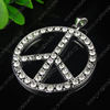 Zinc Alloy Pendant With Crystal Beads. A Grade. Fashion Jewelry Findings. Peace 52x3.5mm. Sold by PC