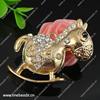 Zinc Alloy Pendant With Crystal Beads. Fashion Jewelry Findings. Animal 46x43x15mm. Sold by PC