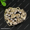 Zinc Alloy Pendant With Crystal Beads. Fashion Jewelry Findings. Heart 35x34mm. Sold by PC
