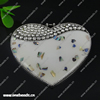 Zinc Alloy Pendant With Crystal Beads. Fashion Jewelry Findings. Heart 51x44mm. Sold by PC
