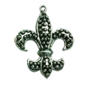 Pendant. Fashion Zinc Alloy jewelry findings. Anchor 38x30mm. Sold by Bag
