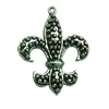 Pendant. Fashion Zinc Alloy jewelry findings. Anchor 38x30mm. Sold by Bag