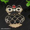 Zinc Alloy enamel Pendant with Crystal Beads. Fashion Jewelry Findings. Animal 72x46mm. Sold by PC
