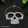 Zinc Alloy Pendant with Crystal Beads. Fashion Jewelry Findings. Skull 54x41mm. Sold by PC
