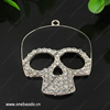 Zinc Alloy Pendant with Crystal Beads. Fashion Jewelry Findings. Skull 54x41mm. Sold by PC