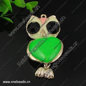 Zinc Alloy enamel Pendant. Fashion Jewelry Findings. Animal 66x31mm. Sold by PC