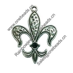 Pendant. Fashion Zinc Alloy jewelry findings. Anchor 43x33mm. Sold by Bag
