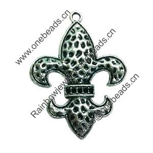 Pendant. Fashion Zinc Alloy jewelry findings. Anchor 48x35mm. Sold by Bag