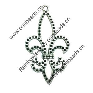 Pendant. Fashion Zinc Alloy jewelry findings. Anchor 53x28mm. Sold by Bag
