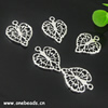 Pendant. Fashion Zinc Alloy jewelry findings. Leaf 18x22mm. Sold by KG